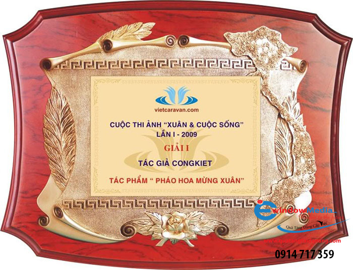 Địa chỉ sản xuất kỷ niệm chương gỗ đồng đẹp