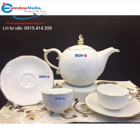 Địa chỉ sản xuất Bộ ấm trà in logo doanh nghiệp chất lượng, uy tín cao