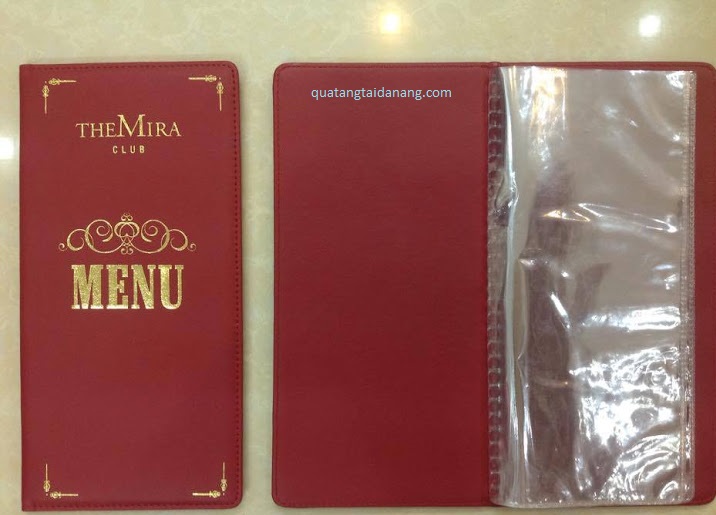 Sản xuất thiết kế bìa da menu tại đà nẵng