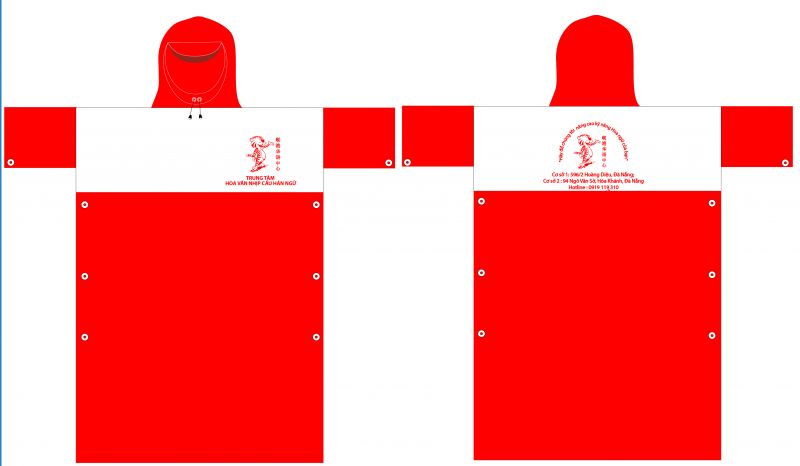 In logo công ty lên áo mưa tại đà nẵng